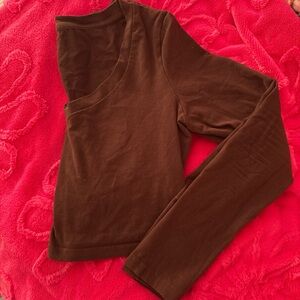 Brown Long Sleeve Top